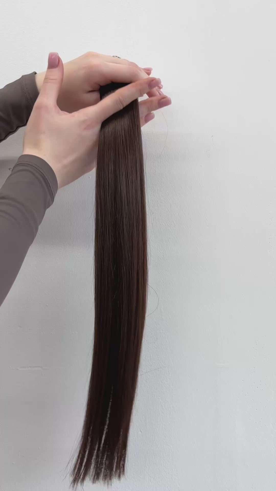 Seamless Clip-In Extension: Medium Brown #4