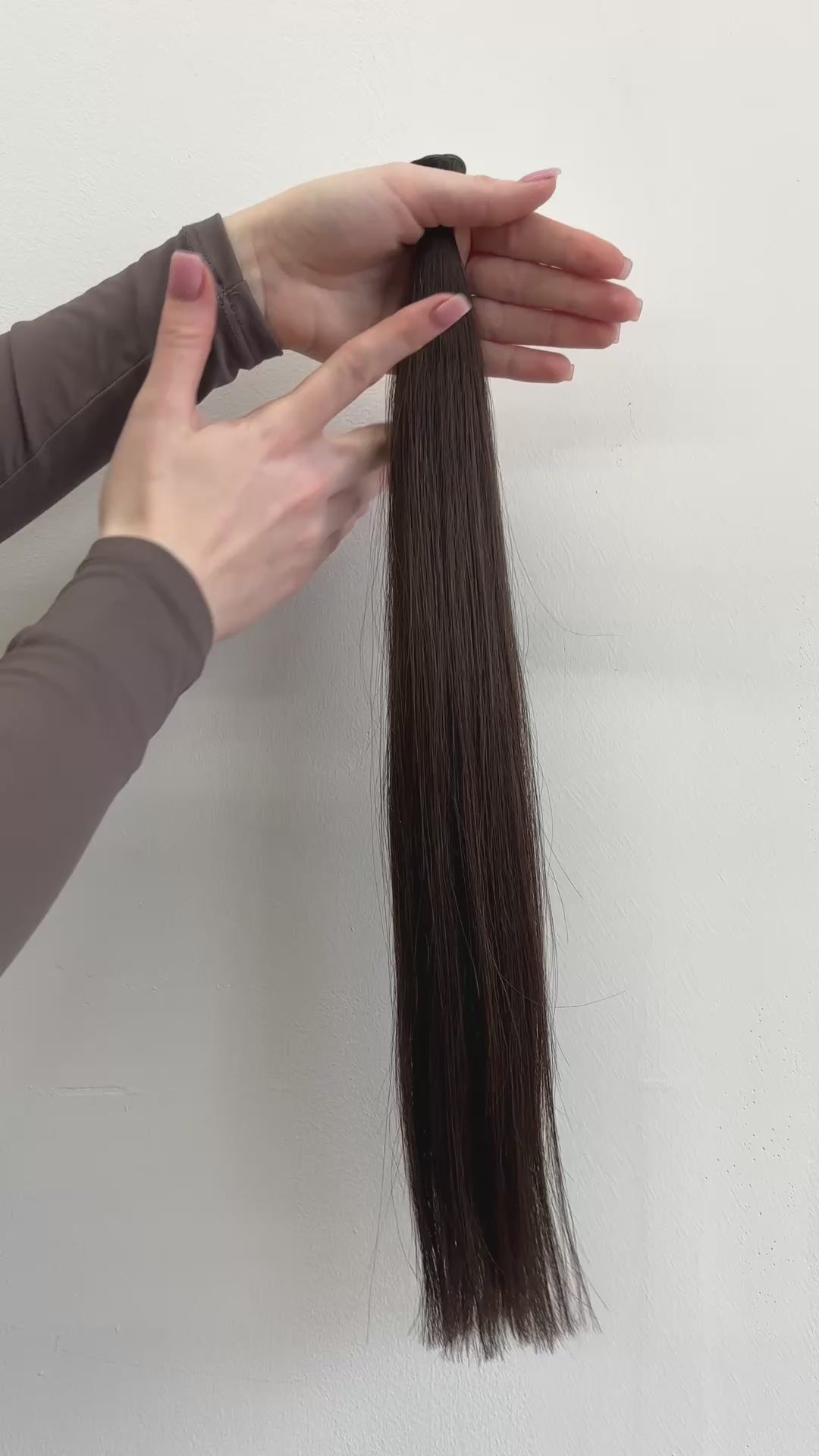 Seamless Clip-In Extension: Chocolate Brown #3
